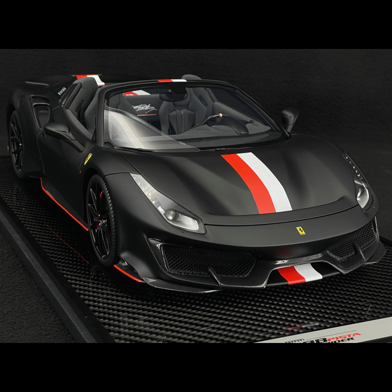 Charles Leclerc Ferrari 488 Pista Spider 2018 Matte Black 1/12 BBR