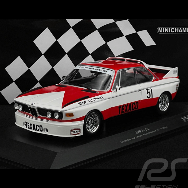 BMW 3.0 CSL n° 51 Winner NTK Zandvoort 1974 1/18 Minichamps 155742651