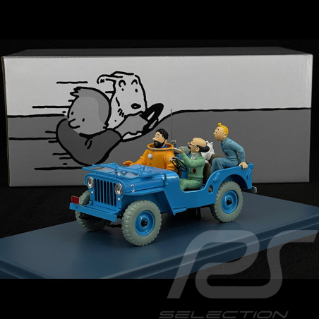 Tintin La Jeep Bleue - Objectif Lune - Bleu 1/24 29904