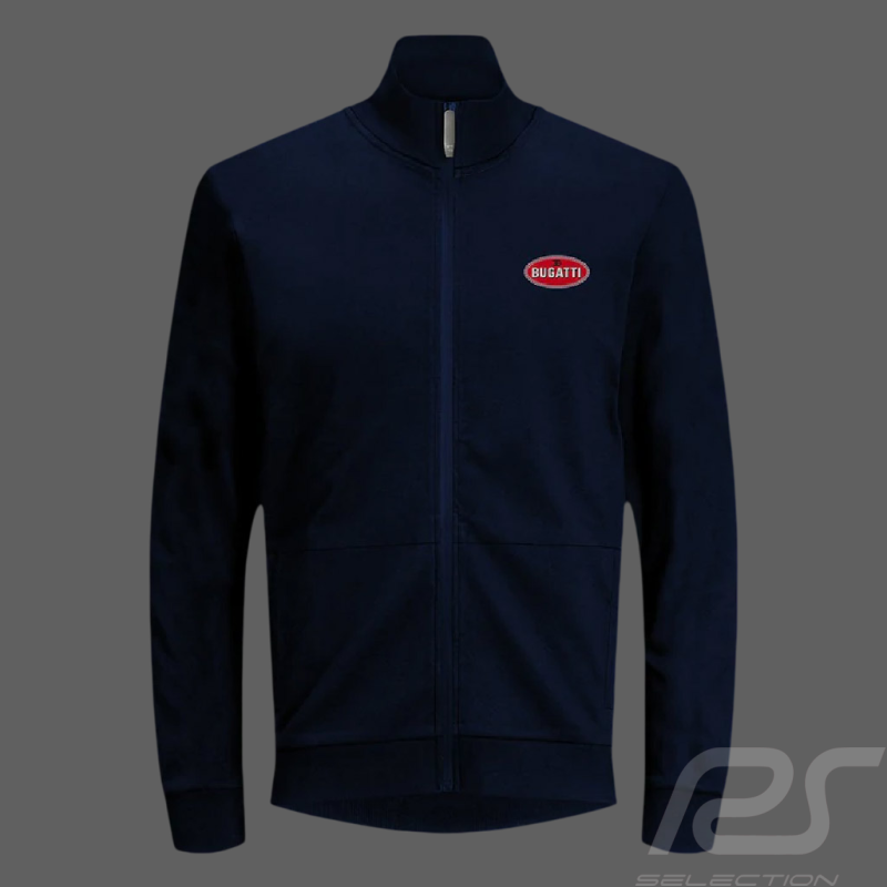 Bugatti Weste Baumwolle Pullover mit Reißverschluss Marineblau BGT057-500 - Herren