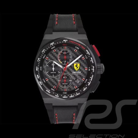 Montre Ferrari Aspire Chronographe Bracelet Cuir Noir FE-083-0792
