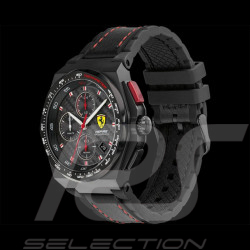 Ferrari Watch Aspire Chronograph Black Leather Strap FE-083-0792