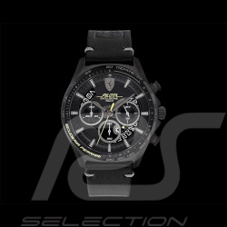 Ferrari Uhr Pilota Evo Chronograph Schwarzem Lederarmband FE-083-0823