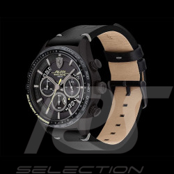Ferrari Watch Pilota Evo Chronograph Black Leather Strap FE-083-0823