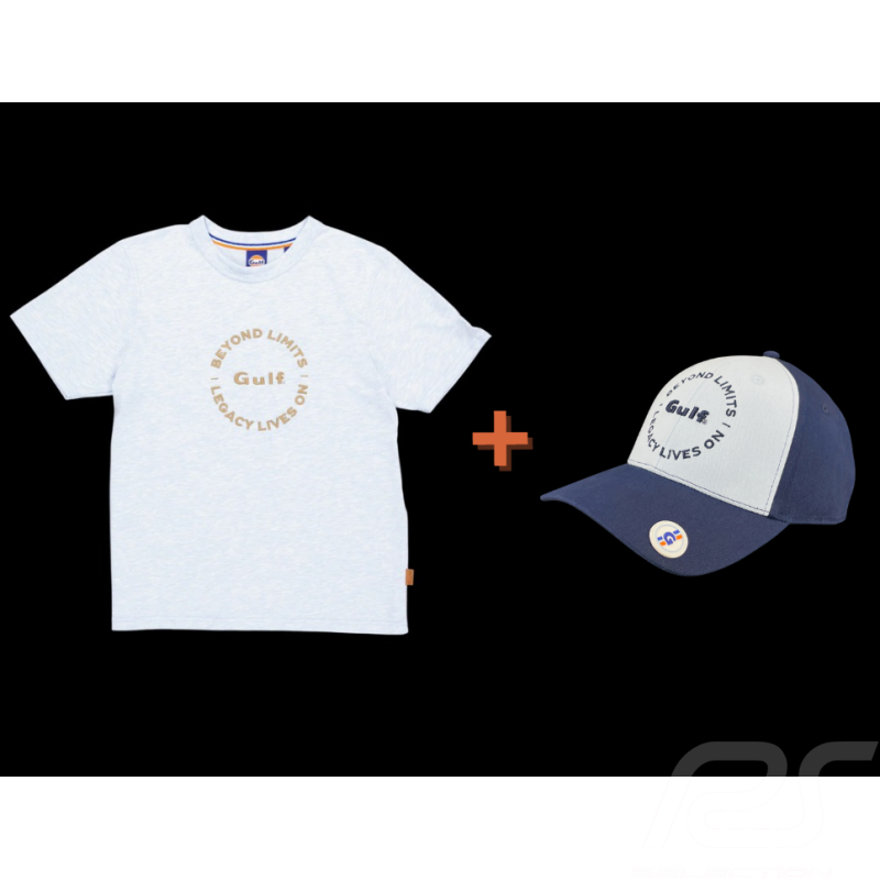 Gulf T-Shirt Smart Casual + Gulf Hat Sky Blue