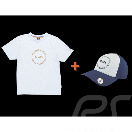 Gulf T-Shirt Smart Casual + Gulf Hat Sky Blue