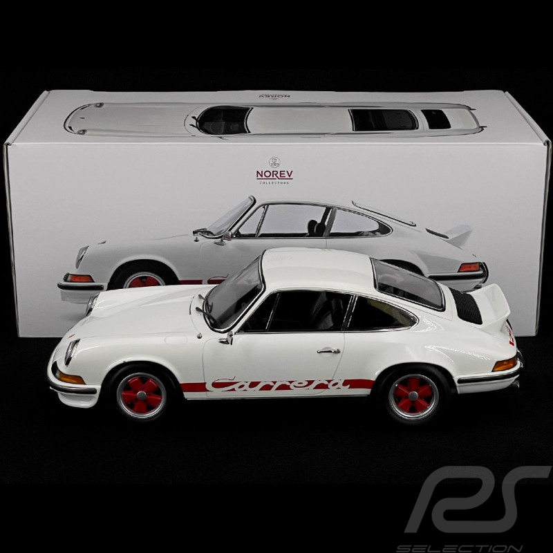 Porsche 911 Carrera RS 2.7 1973 Weiß / Rot gestreift 1/12 Norev 127514