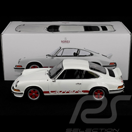 Porsche 911 Carrera RS 2.7 1973 White / Red Stripes 1/12 Norev 127514