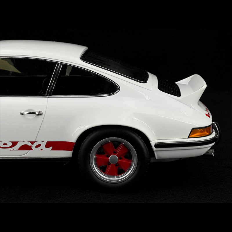 Porsche 911 Carrera RS 2.7 1973 White / Red Stripes 1/12 Norev 127514