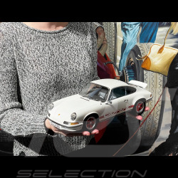 Porsche 911 Carrera RS 2.7 1973 Blanc / Bandes Rouges 1/12 Norev 127514