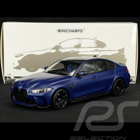 BMW M3 2024 Matt Blue Metallic 1/18 Minichamps 110020220