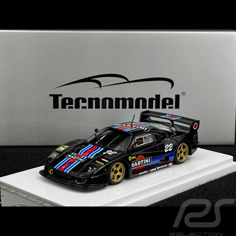Ferrari F40 LM Press Version Martini With Gold Rims 1996 Black 1/43 Tecnomodel TM43-67F