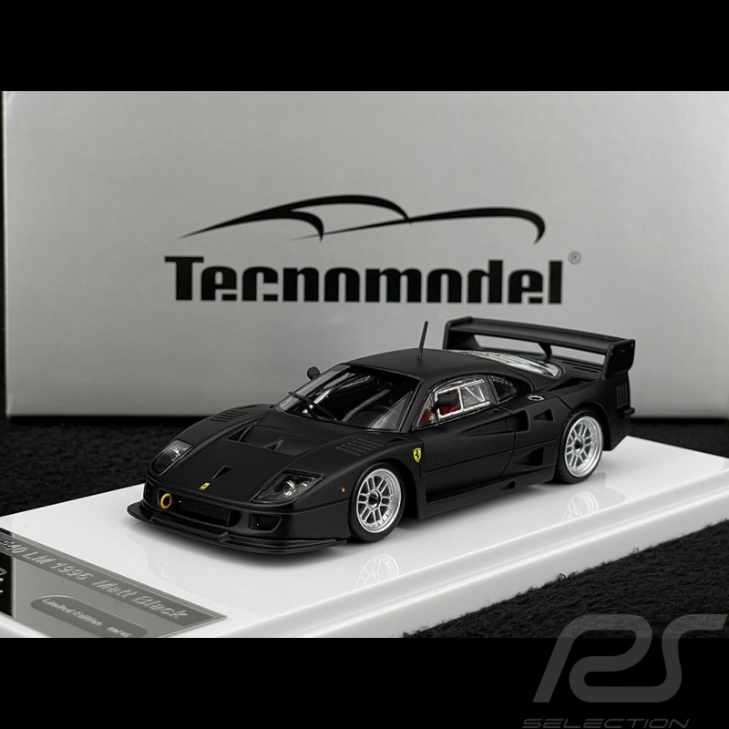 Ferrari F40 LM Press Version With Silver Enkei Rims 1996 Matte Black 1/43 Tecnomodel TM43-67C