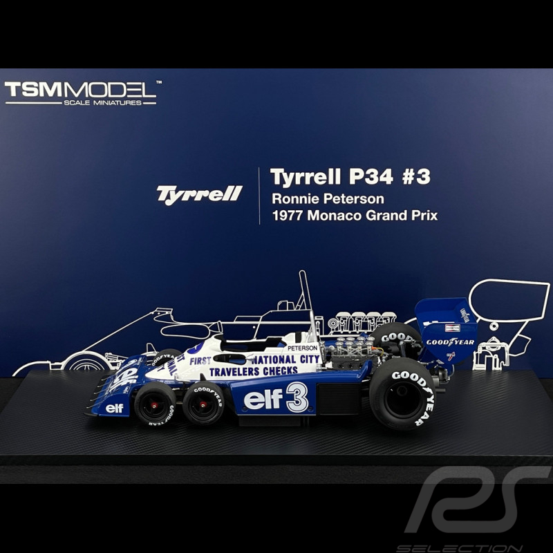 Ronnie Peterson Tyrrell P34 n° 3 GP Monaco 1977 F1 1/12 TSM Models TSM120012