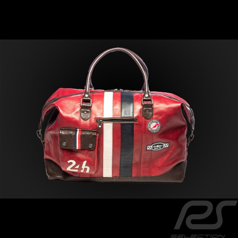 Sehr Große Ledertasche 24h Le Mans - Rot 26062