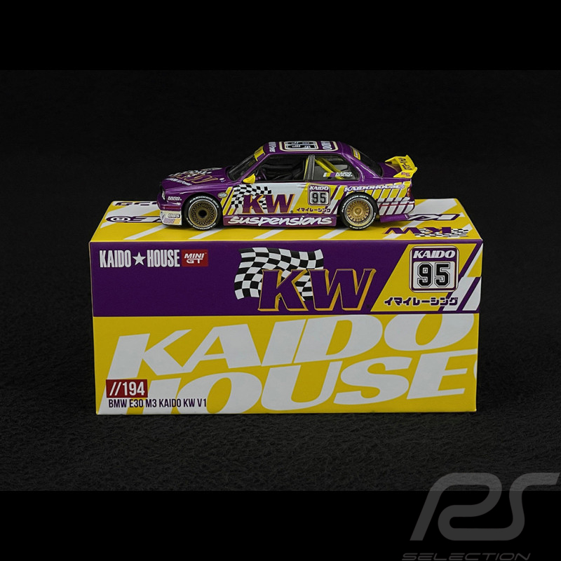BMW M3 E30 Kaido KW V1 1989 Violet 1/64 Mini GT KHMG194