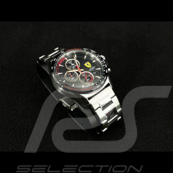 Ferrari Uhr Pilota Evo Chronograph Silberfarbenes Metallarmband / Schwarz FE-083-0852