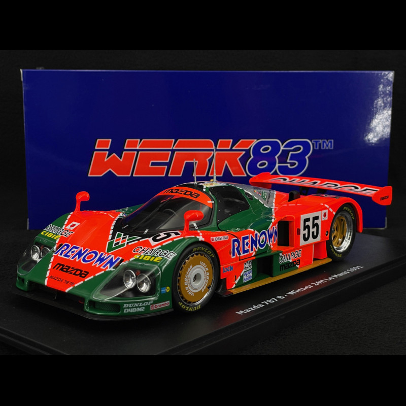 Miniature Mira Mazda 787B N°18 Moteur Rotatif - 1/24 - Sur Châssis Jaguar