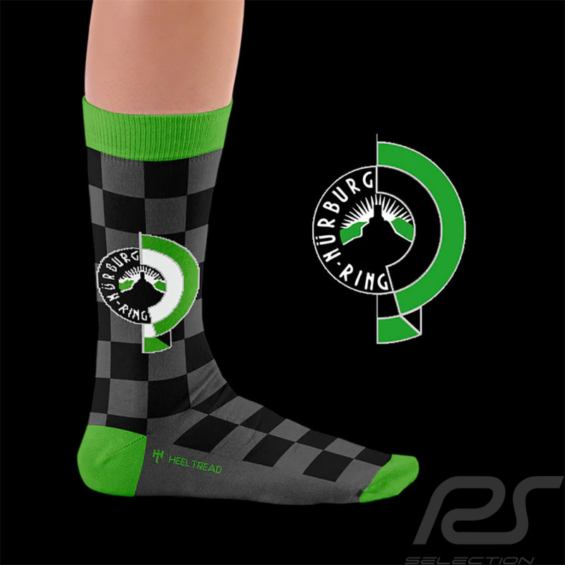 Chaussettes Inspiration Nürburgring Classique / Vert / Gris / Noir - Mixte - Pointure 41/46
