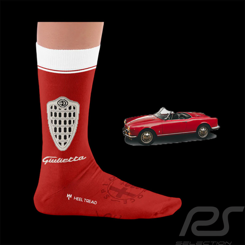 Inspiration Alfa Romeo Giulietta Spider Veloce 1961 / Rot / Weiß - Unisex - Größe 41/46