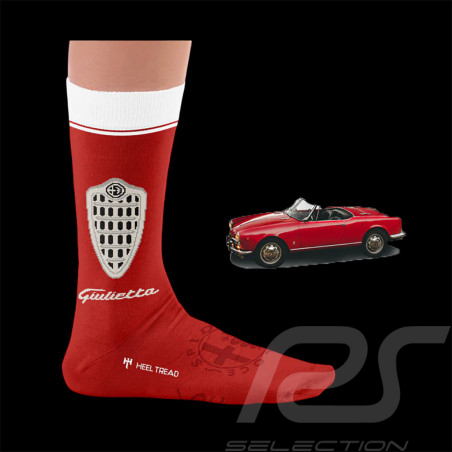 Chaussettes Inspiration Alfa Romeo Giulietta Spider Veloce 1961 / Rouge / Blanc - Mixte - Pointure 41/46