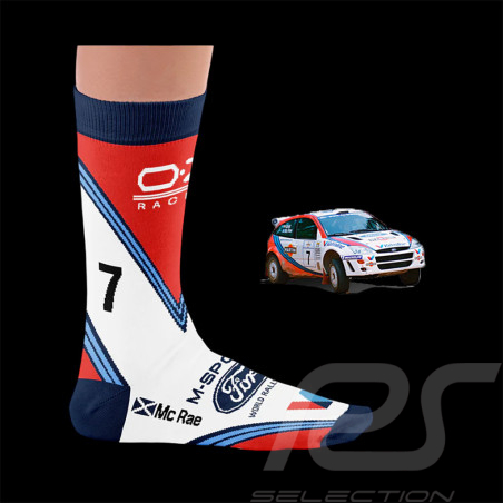 Inspiration Colin McRae Ford Focus WRC M-Sport Socks / Blue / White / Red - Unisex - Size 41/46