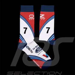 Chaussettes Inspiration Colin McRae Ford Focus WRC M-Sport / Bleu / Blanc / Rouge - Mixte - Pointure 41/46