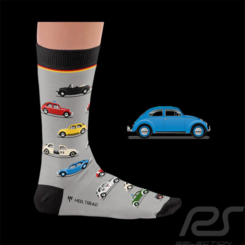 Chaussettes Inspiration Volkswagen Beetle Coccinelle / Gris / Noir - Mixte - Pointure 41/46