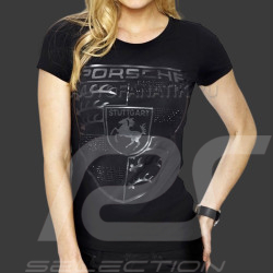 Porsche T-shirt riesen Wappen schwarz WAP797E - Damen