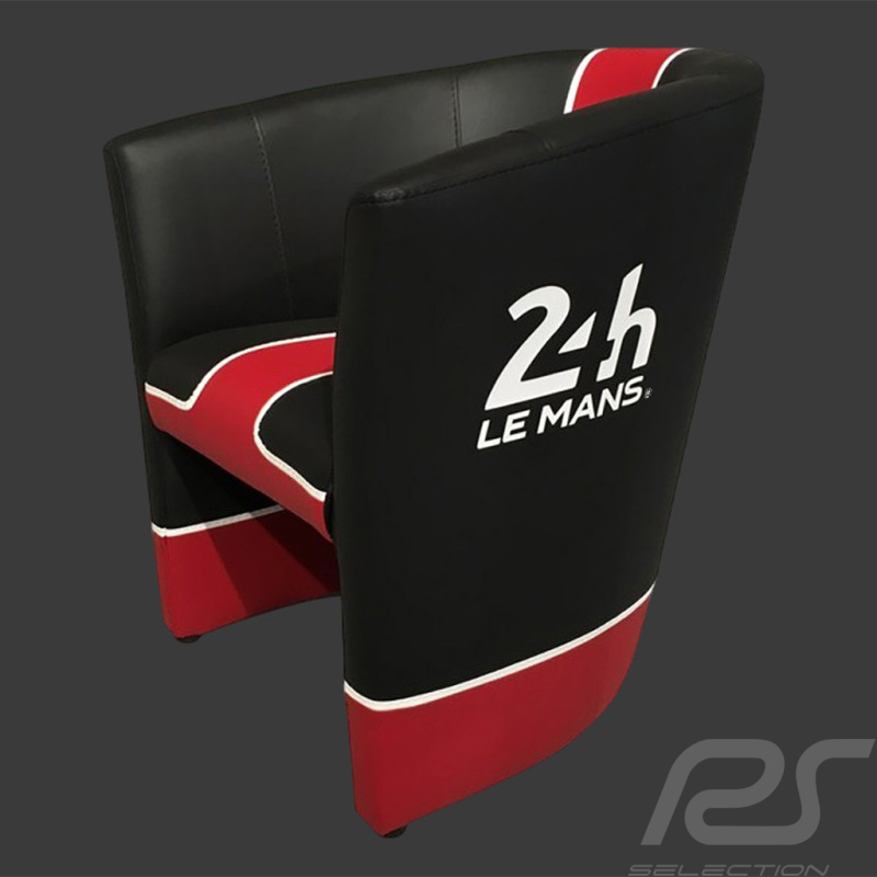 Fauteuil cabriolet Racing Inside 24H Le Mans noir / rouge / blanc