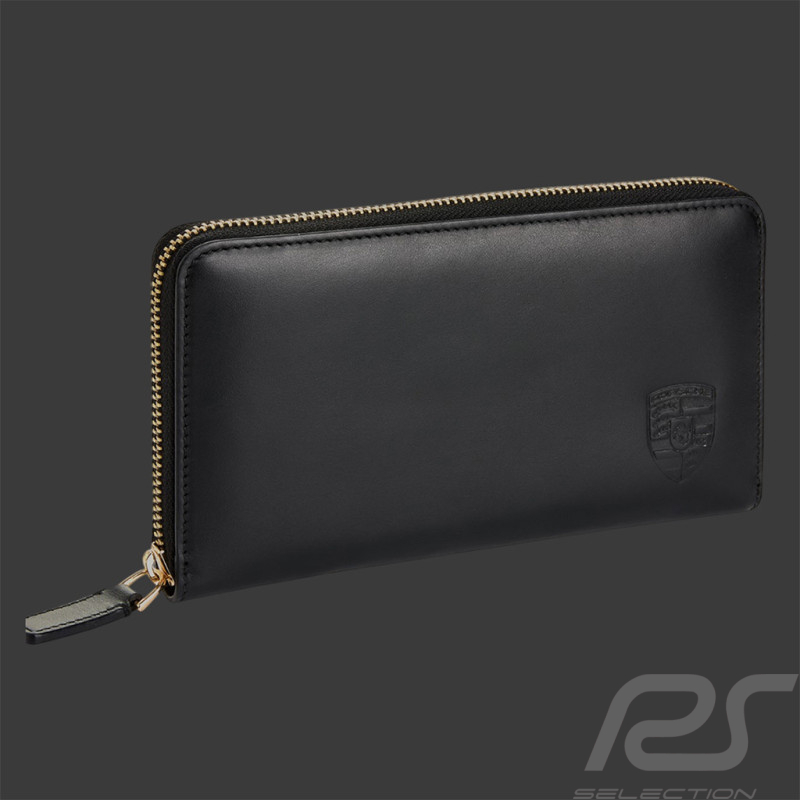 Geldbörse Porsche Damen Kartenetui Schwarzes Leder WAP0300210TGBD
