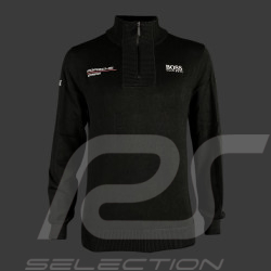 Porsche Pullover Motorsport BOSS Black Knitted quarter-zip sweater WAP121PMSR - men
