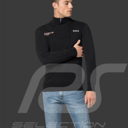 Pull Porsche Motorsport BOSS en Maille demi-zip Noir WAP121PMSR - homme