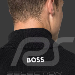Porsche Pullover Motorsport BOSS Schwarz Knitted quarter-zip sweater WAP121PMSR - herren