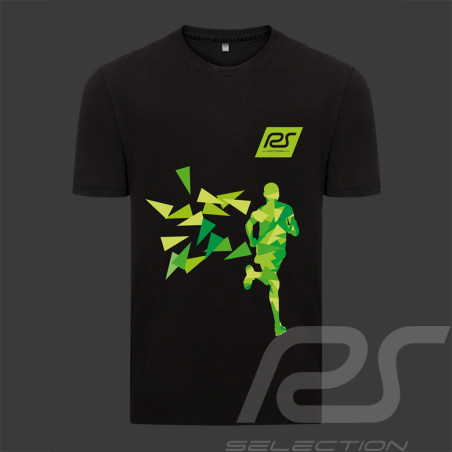 Sport T-Shirt RS Action "100 km um den See mit Audrey" Produktverkauf zugunsten bedürftiger Kinder Schwarz / Grün