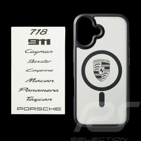 Coque Porsche iPhone 17 Noir / Transparent Personnalisable WAP0300010TSNC