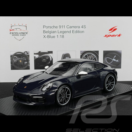 SELTEN Ickx Porsche 911 Carrera 4 Type 992 Belgian Legend Edition 2020 RS Selection x Spark X Blue 1/18 Spark 18RSF001-