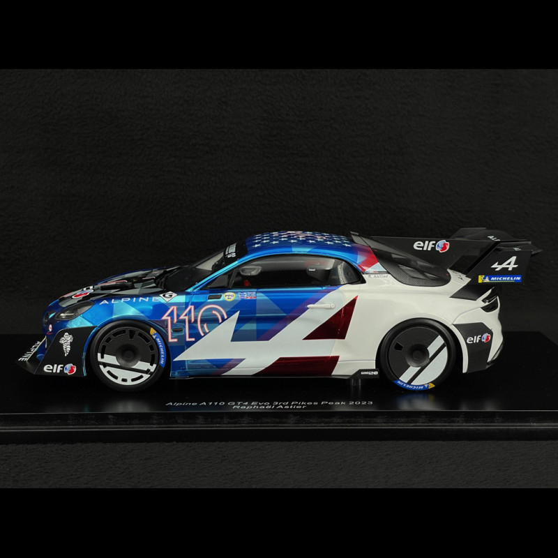 Raphaël Astier Alpine A110 GT4 Evo 110 3rd Pikes Peak 2023 1/18