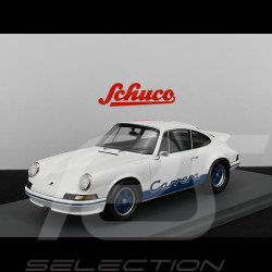 Porsche 911 Carrera RS 2.7 Présentation 1972 Blanc / Bandes Bleues 1/18 Schuco 18U00062