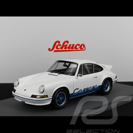 Porsche 911 Carrera RS 2.7 Presentation 1972 White / Blue Stripes 1/18 Schuco 18U00062