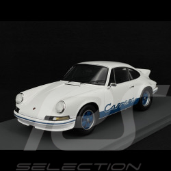 Porsche 911 Carrera RS 2.7 Presentation 1972 White / Blue Stripes 1/18 Schuco 18U00062