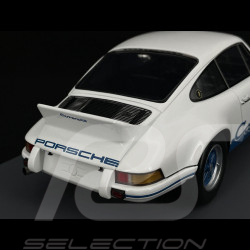 Porsche 911 Carrera RS 2.7 Présentation 1972 Blanc / Bandes Bleues 1/18 Schuco 18U00062