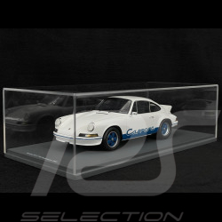 Porsche 911 Carrera RS 2.7 Présentation 1972 Blanc / Bandes Bleues 1/18 Schuco 18U00062