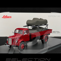 Mercedes-Benz L3500 "Porsche-Renndienst" with Porsche 718 Spyder RS 1960 Red 1/43 Schuco 450723600