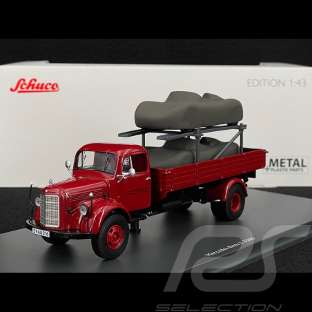 Mercedes-Benz L3500 "Porsche-Renndienst" mit Porsche 718 Spyder RS 1960 Rot 1/43 Schuco 450723600