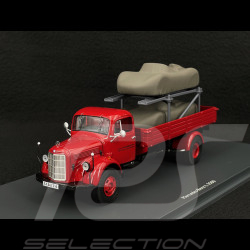 Mercedes-Benz L3500 "Porsche-Renndienst" mit Porsche 718 Spyder RS 1960 Rot 1/43 Schuco 450723600
