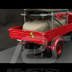 Mercedes-Benz L3500 "Porsche-Renndienst" with Porsche 718 Spyder RS 1960 Red 1/43 Schuco 450723600