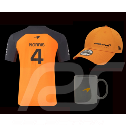 Set McLaren Champion du Monde F1 Team Lando Norris T-shirt + Casquette + Tasse