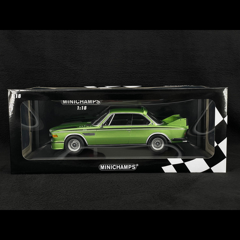 BMW 3.0 CSL E9 1973 Green Metallic 1/18 Minichamps 155028132