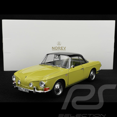Volkswagen Karmann Ghia 1500 Type 34 Coupé 1961 Jaune Manille / Noir 1/18 Norev 188647